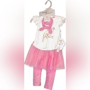Pink and White Girls Ballerina outfit
